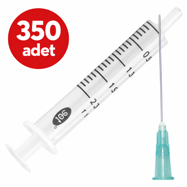 Tıbset Enjektör 2 cc 3 Parça Yeşil - 350 Adet